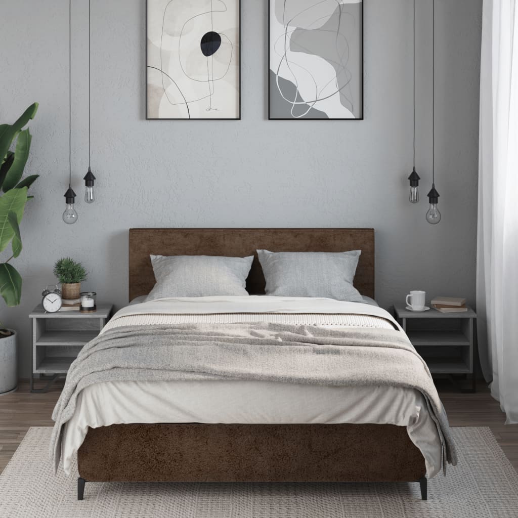 Noční Stolky Šedé Sonoma 2 Ks 40 X 30 X 40 Cm Kompozitní Dřevo