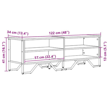 Tv Skříňka 122 X 34 X 41 Cm Kompozitní Dřevo
