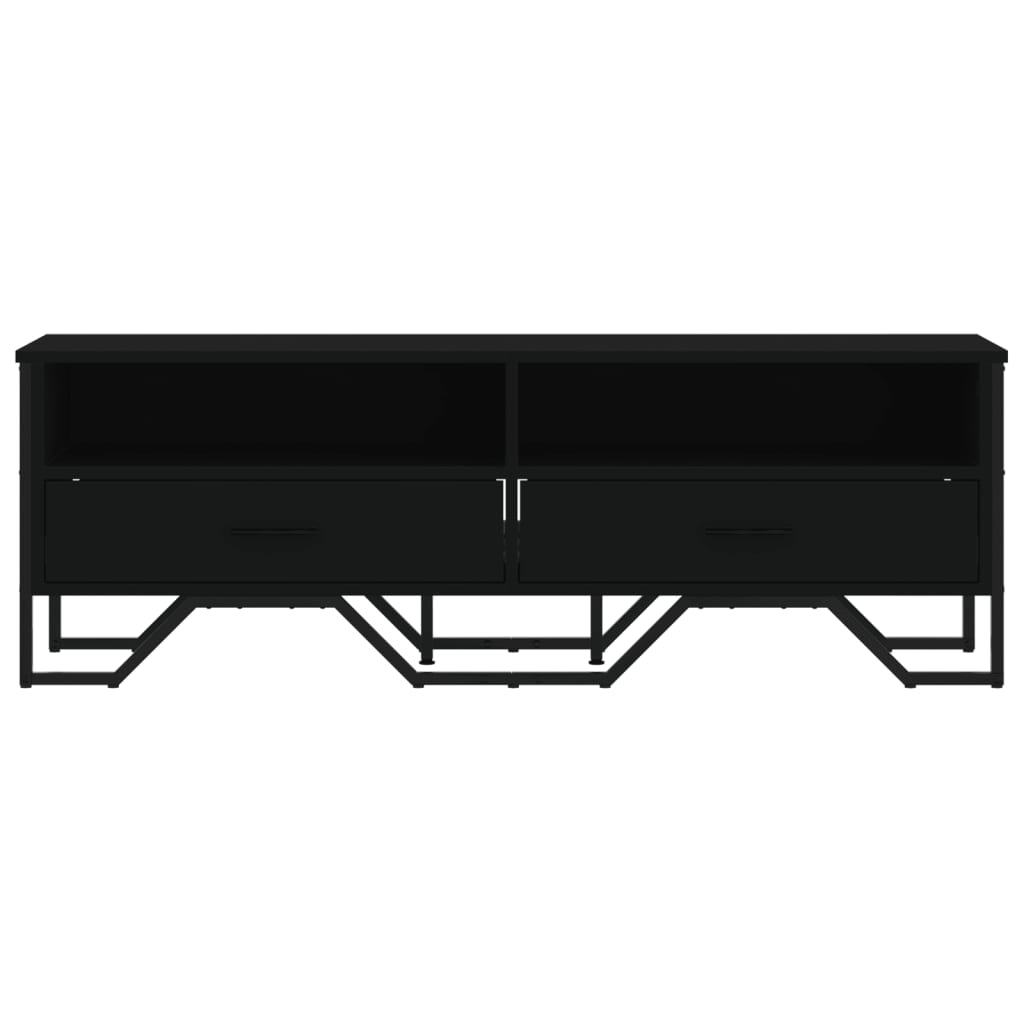 Tv Skříňka Černá 122 X 34 X 41 Cm Kompozitní Dřevo