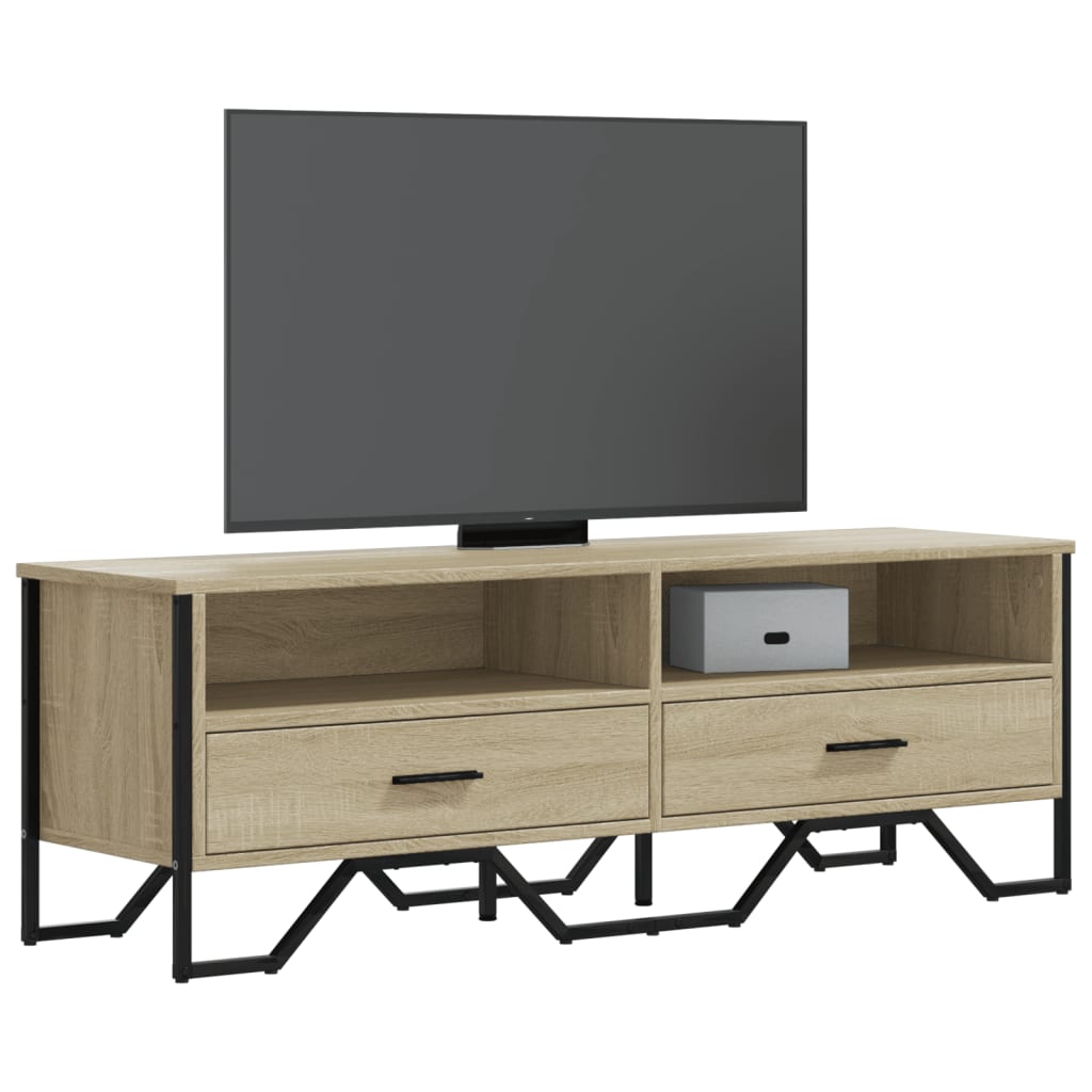 Tv Skříňka Černá 122 X 34 X 41 Cm Kompozitní Dřevo
