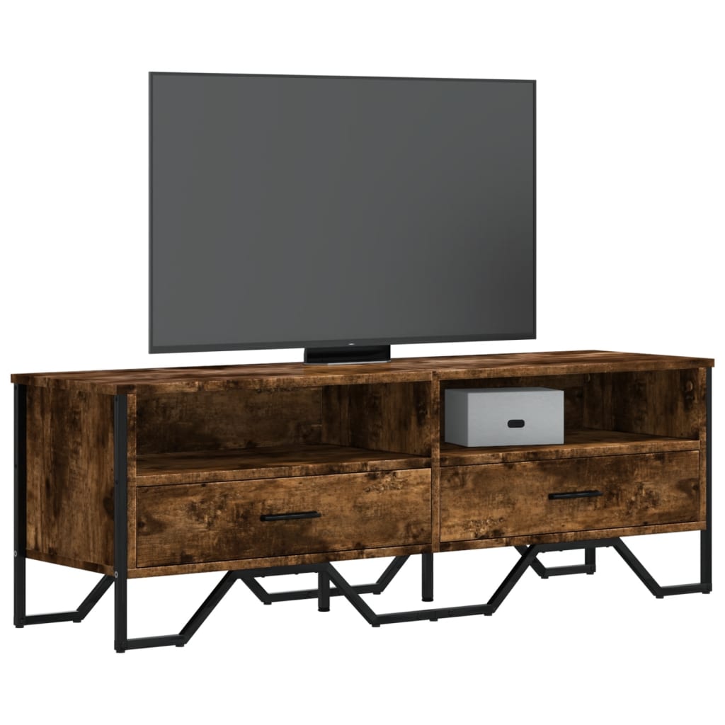 Tv Skříňka Černá 122 X 34 X 41 Cm Kompozitní Dřevo
