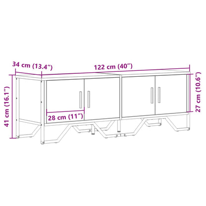 Tv Skříňka 122 X 34 X 41 Cm Kompozitní Dřevo