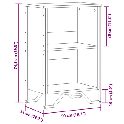 Knihovna 50 X 31 X 74,5 Cm Kompozitní Dřevo Dub Sonoma