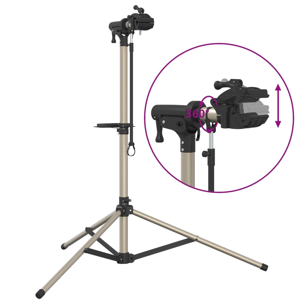 Stojan Na Opravu Jízdních Kol Skládací Nastavitelný 120–165 Cm Taupe