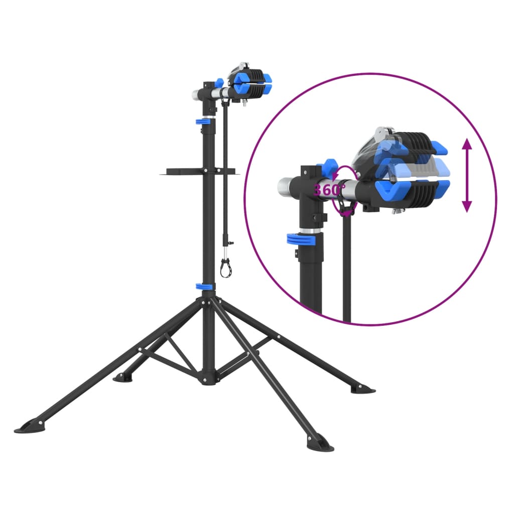 Stojan Na Opravu Kol Skládací Nastavitelný 108–188 Cm Modrý