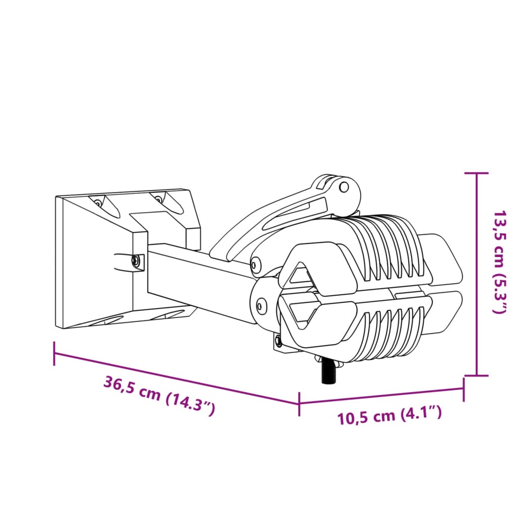 Nástěnný Stojan Na Opravu Kol Skládací Červený A Černý Ocel