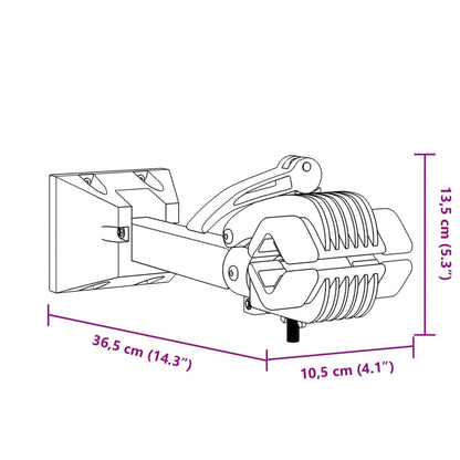 Nástěnný Stojan Na Opravu Kol Skládací Červený A Černý Ocel