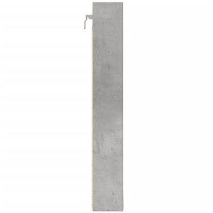 Vitrína Betonově Šedá 100 X 8,5 X 58 Cm Kompozitní Dřevo