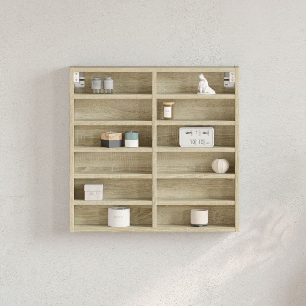 Vitrína 60 X 8,5 X 58 Cm Kompozitní Dřevo