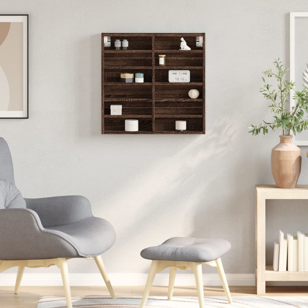 Vitrína 60 X 8,5 X 58 Cm Kompozitní Dřevo