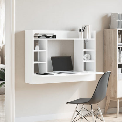 Nástěnný Psací Stůl Bílý 105 X 48 X 75 Cm Kompozitní Dřevo