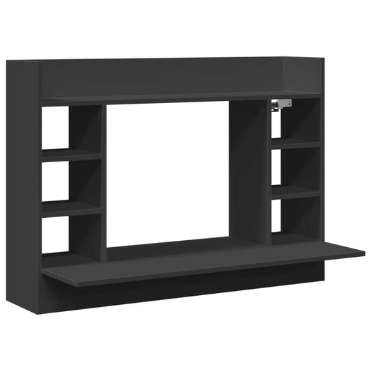 Nástěnný Psací Stůl Černý 105 X 48 X 75 Cm Kompozitní Dřevo