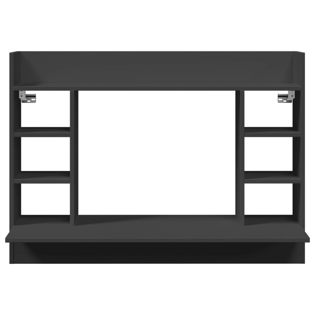 Nástěnný Psací Stůl Černý 105 X 48 X 75 Cm Kompozitní Dřevo