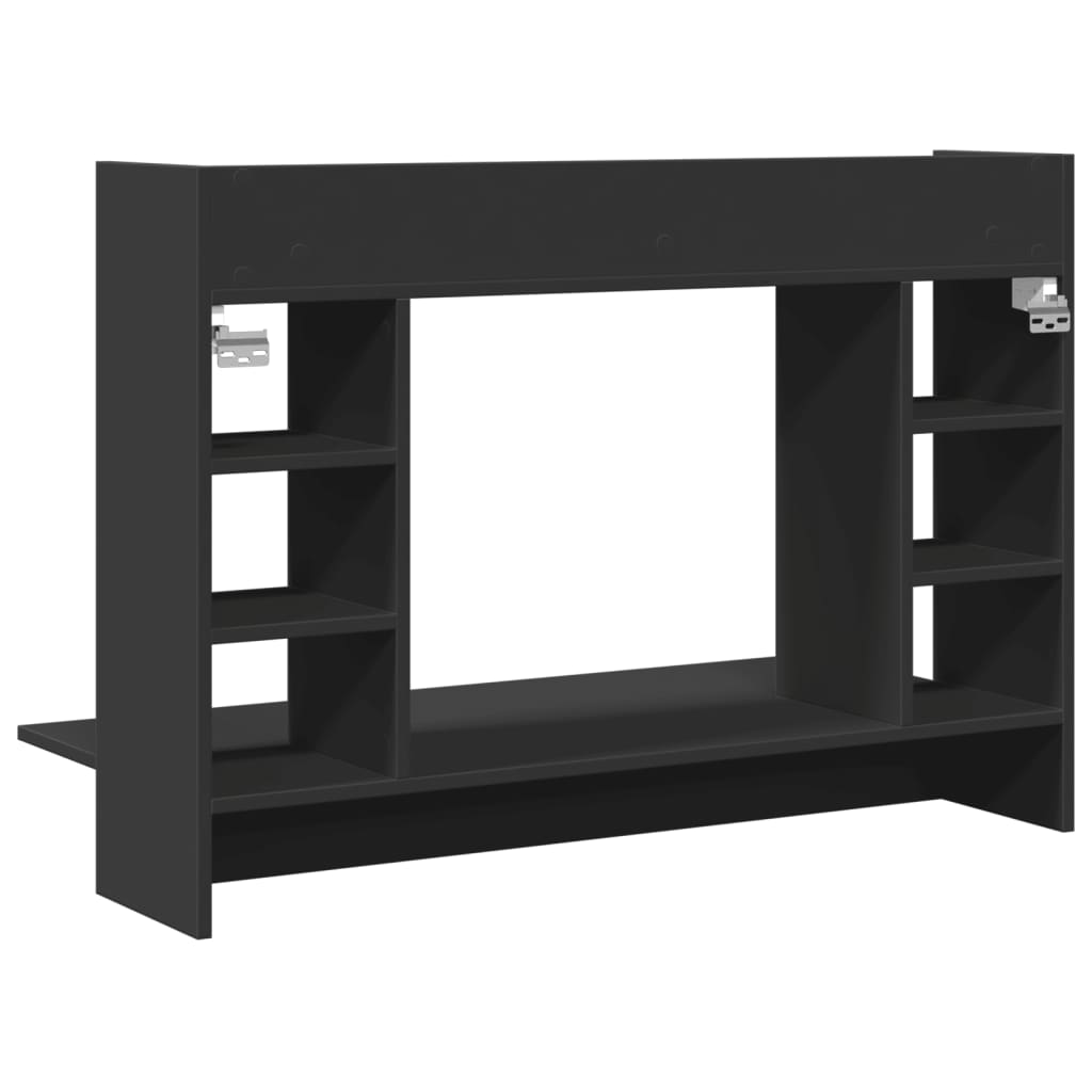 Nástěnný Psací Stůl Černý 105 X 48 X 75 Cm Kompozitní Dřevo