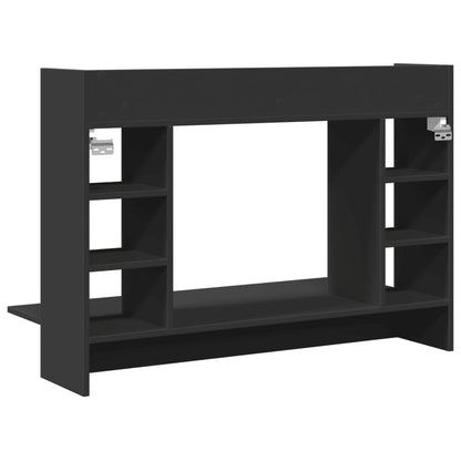 Nástěnný Psací Stůl Černý 105 X 48 X 75 Cm Kompozitní Dřevo