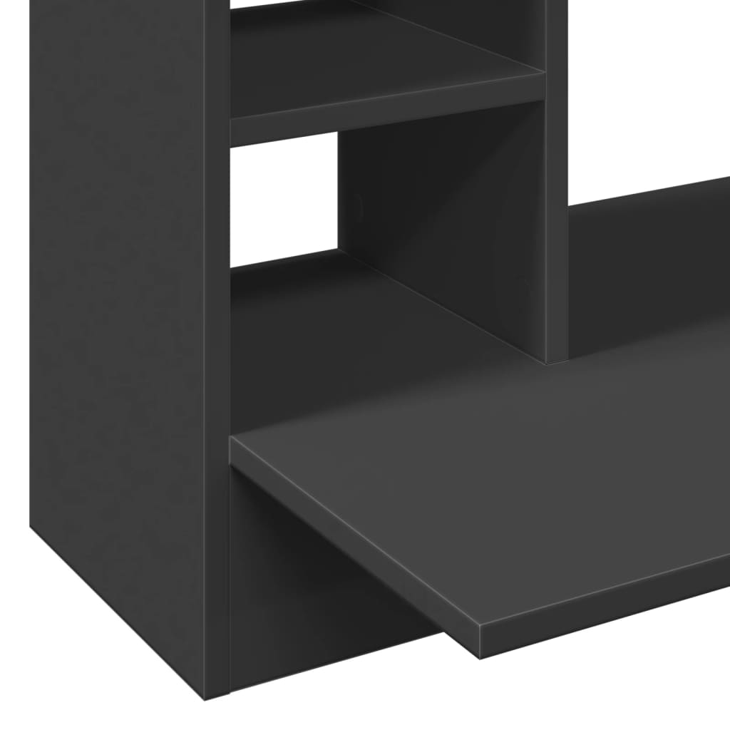 Nástěnný Psací Stůl Černý 105 X 48 X 75 Cm Kompozitní Dřevo