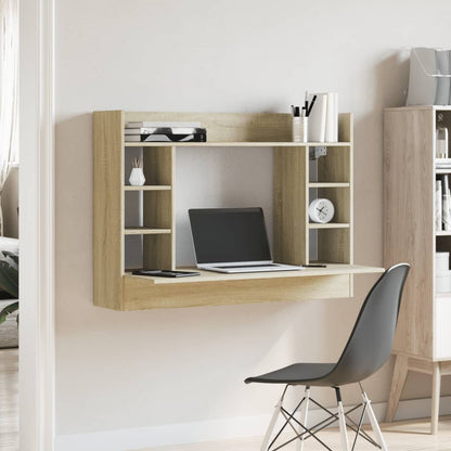 Nástěnný Psací Stůl Dub Sonoma 105X48X75 Cm Kompozitní Dřevo