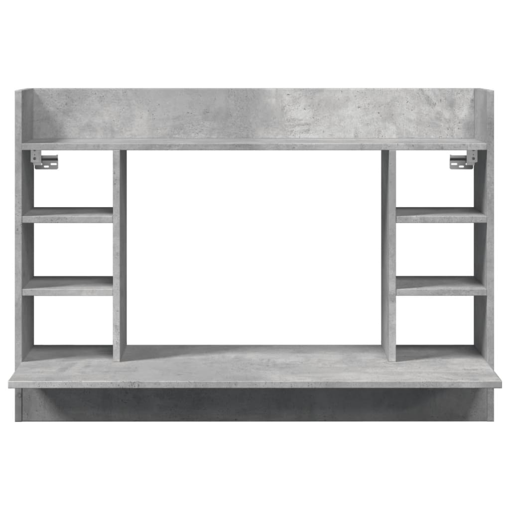 Nástěnný Psací Stůl Betonově Šedý 105X48X75 Cm Kompozitní Dřevo