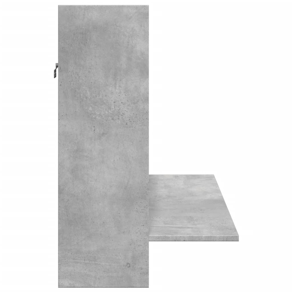 Nástěnný Psací Stůl Betonově Šedý 105X48X75 Cm Kompozitní Dřevo