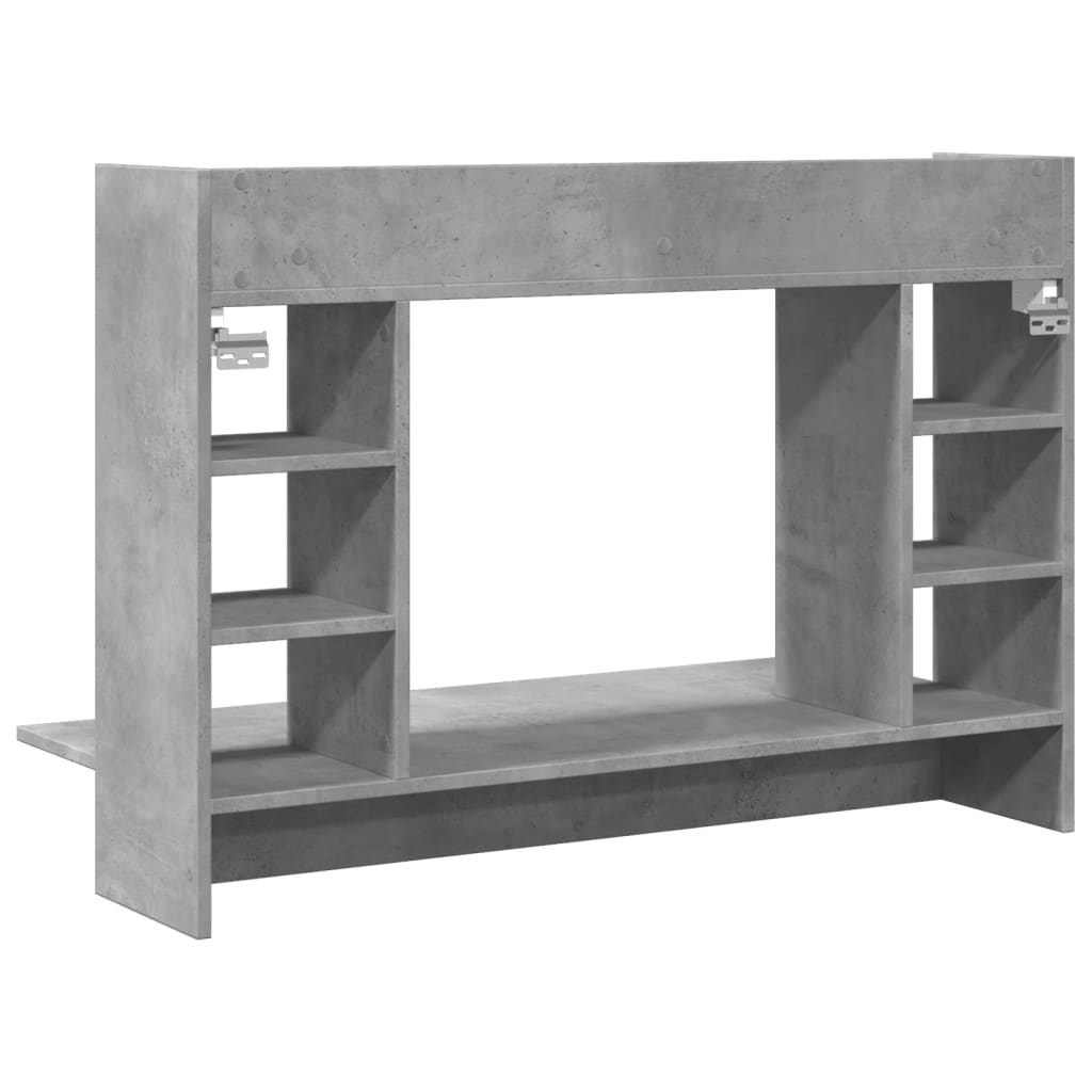 Nástěnný Psací Stůl Betonově Šedý 105X48X75 Cm Kompozitní Dřevo
