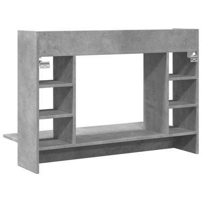 Nástěnný Psací Stůl Betonově Šedý 105X48X75 Cm Kompozitní Dřevo