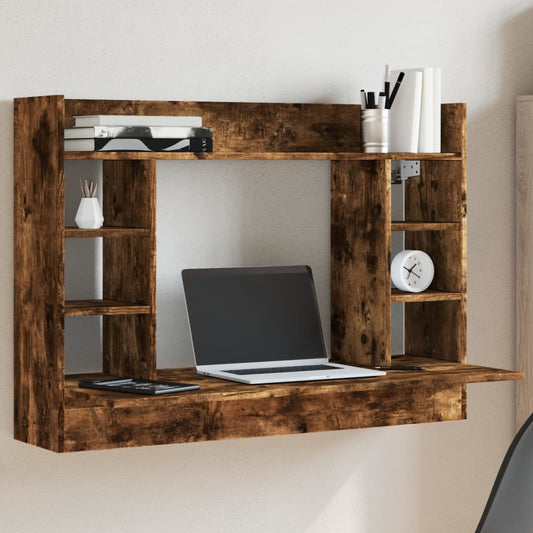 Nástěnný Psací Stůl Kouřový Dub 105X48X75 Cm Kompozitní Dřevo