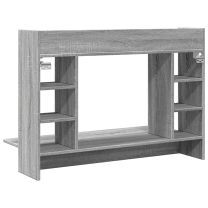 Nástěnný Psací Stůl Šedý Sonoma 105X48X75 Cm Kompozitní Dřevo