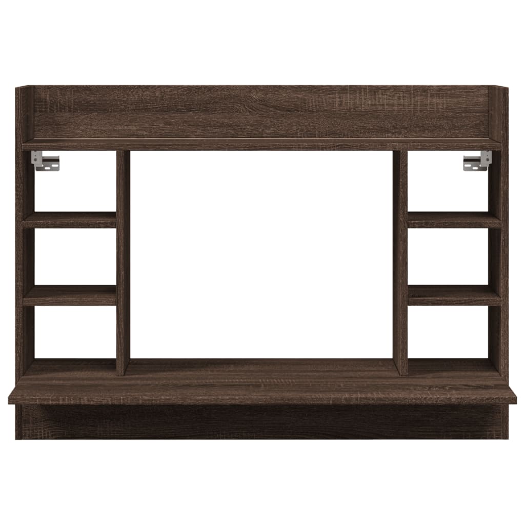 Nástěnný Psací Stůl Hnědý Dub 105 X 48 X 75 Cm Kompozitní Dřevo