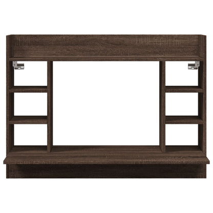 Nástěnný Psací Stůl Hnědý Dub 105 X 48 X 75 Cm Kompozitní Dřevo