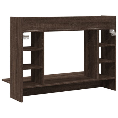 Nástěnný Psací Stůl Hnědý Dub 105 X 48 X 75 Cm Kompozitní Dřevo