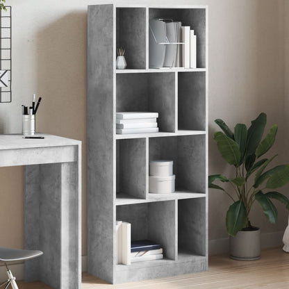 Knihovna Betonově Šedá 57 X 28,5 X 107,5 Cm Kompozitní Dřevo