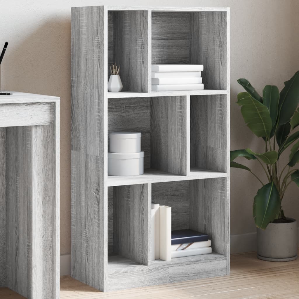 Knihovna Betonově Šedá 57 X 28,5 X 107,5 Cm Kompozitní Dřevo