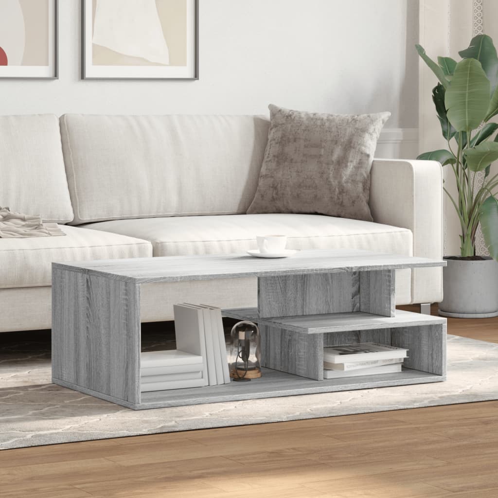 Konferenční Stolek Šedý Sonoma 102X55X35 Cm Kompozitní Dřevo