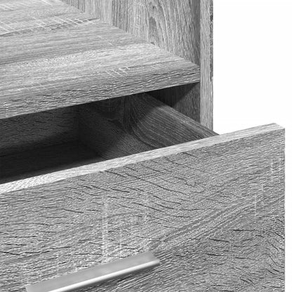 Přednáškový Pult S Kolečky A Zásuvkou Šedý Sonoma 55X55X107 Cm