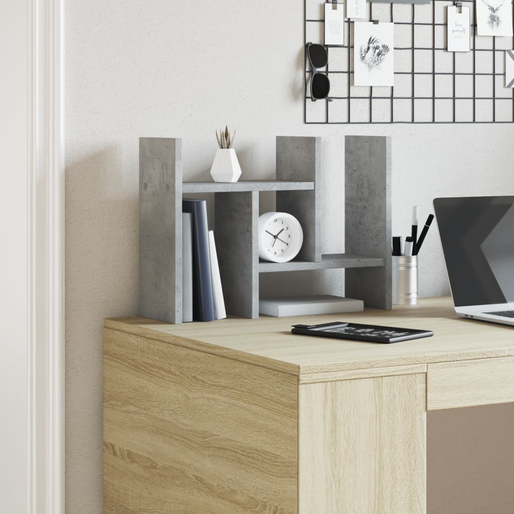Stolní Organizér Betonově Šedý 34,5 X 15,5 X 35,5 Cm Kompozit