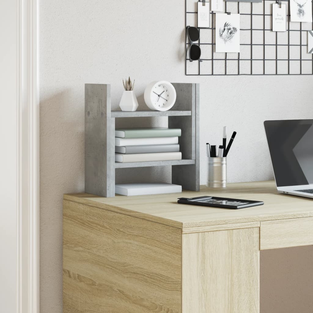 Stolní Organizér Betonově Šedý 34,5 X 15,5 X 35,5 Cm Kompozit