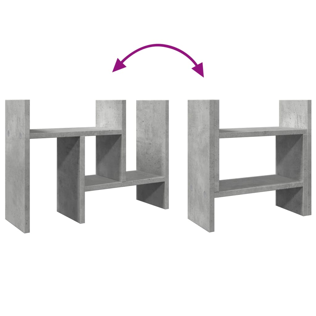 Stolní Organizér Betonově Šedý 34,5 X 15,5 X 35,5 Cm Kompozit