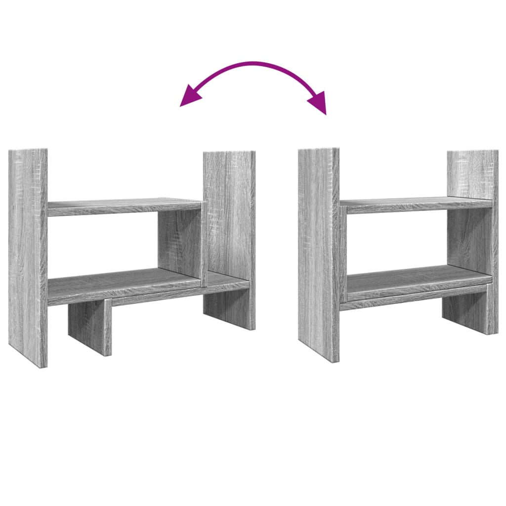 Stolní Organizér Šedý Sonoma 38,5 X 17 X 39 Cm Kompozitní Dřevo