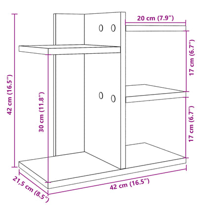 Stolní Organizér 42 X 21,5 X 42 Cm Kompozitní Dřevo