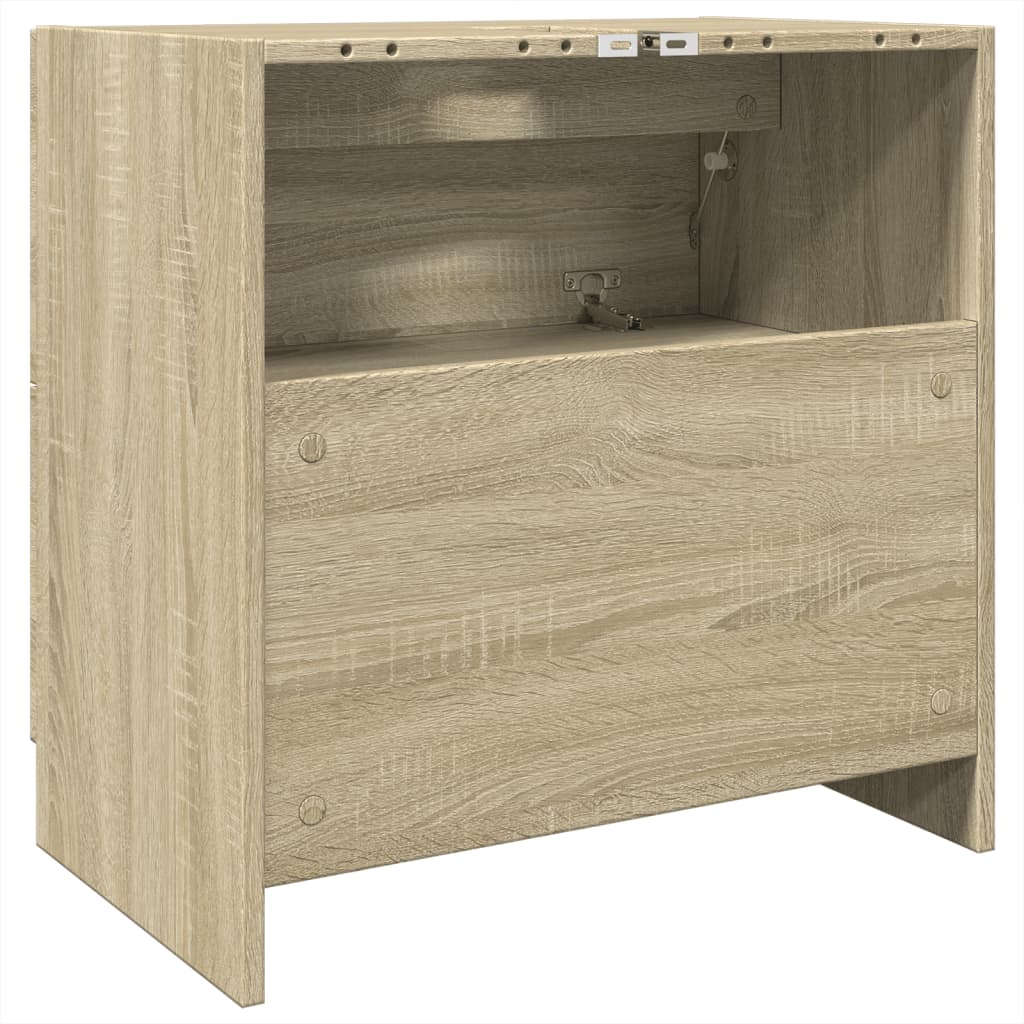 Skříňka Pod Umyvadlo Dub Sonoma 59X37X59 Cm Kompozitní Dřevo