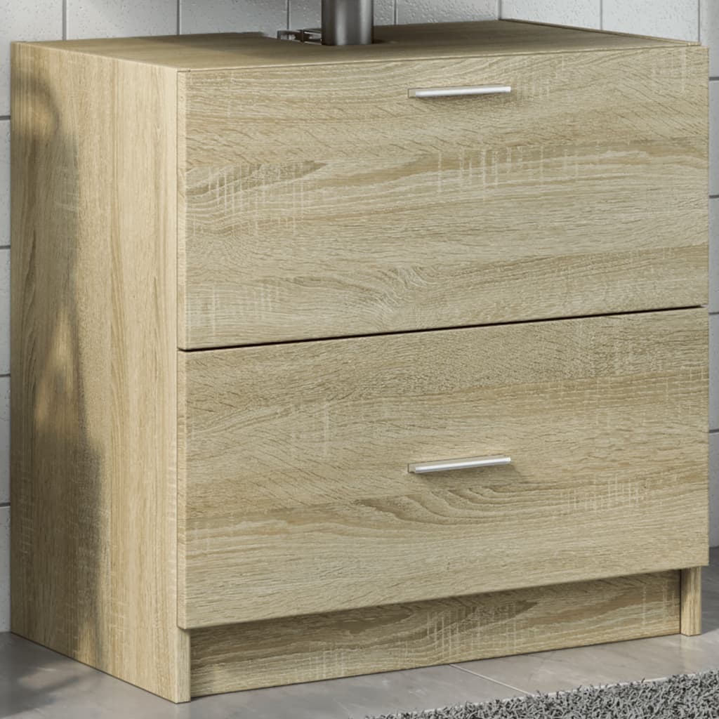 Skříňka Pod Umyvadlo Dub Sonoma 59X37X59 Cm Kompozitní Dřevo