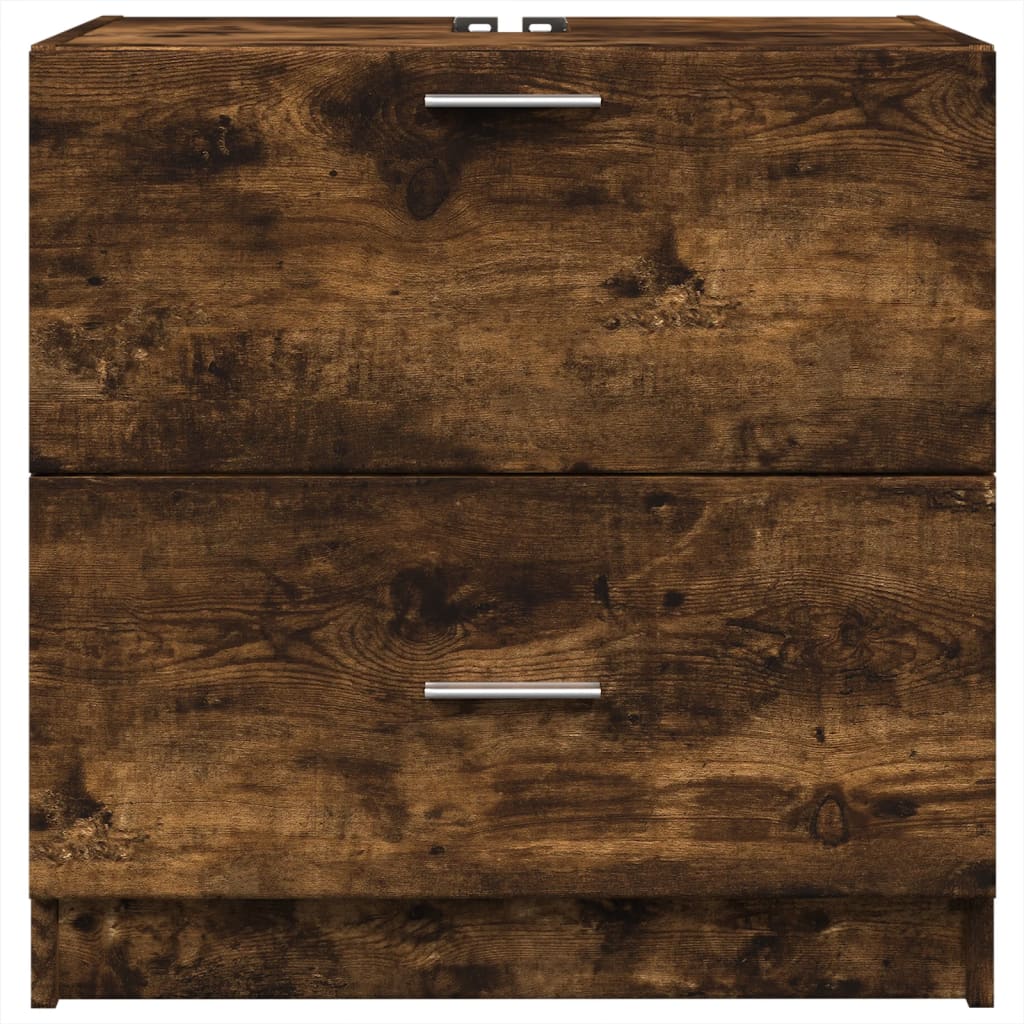 Skříňka Pod Umyvadlo Kouřový Dub 59X37X59 Cm Kompozitní Dřevo