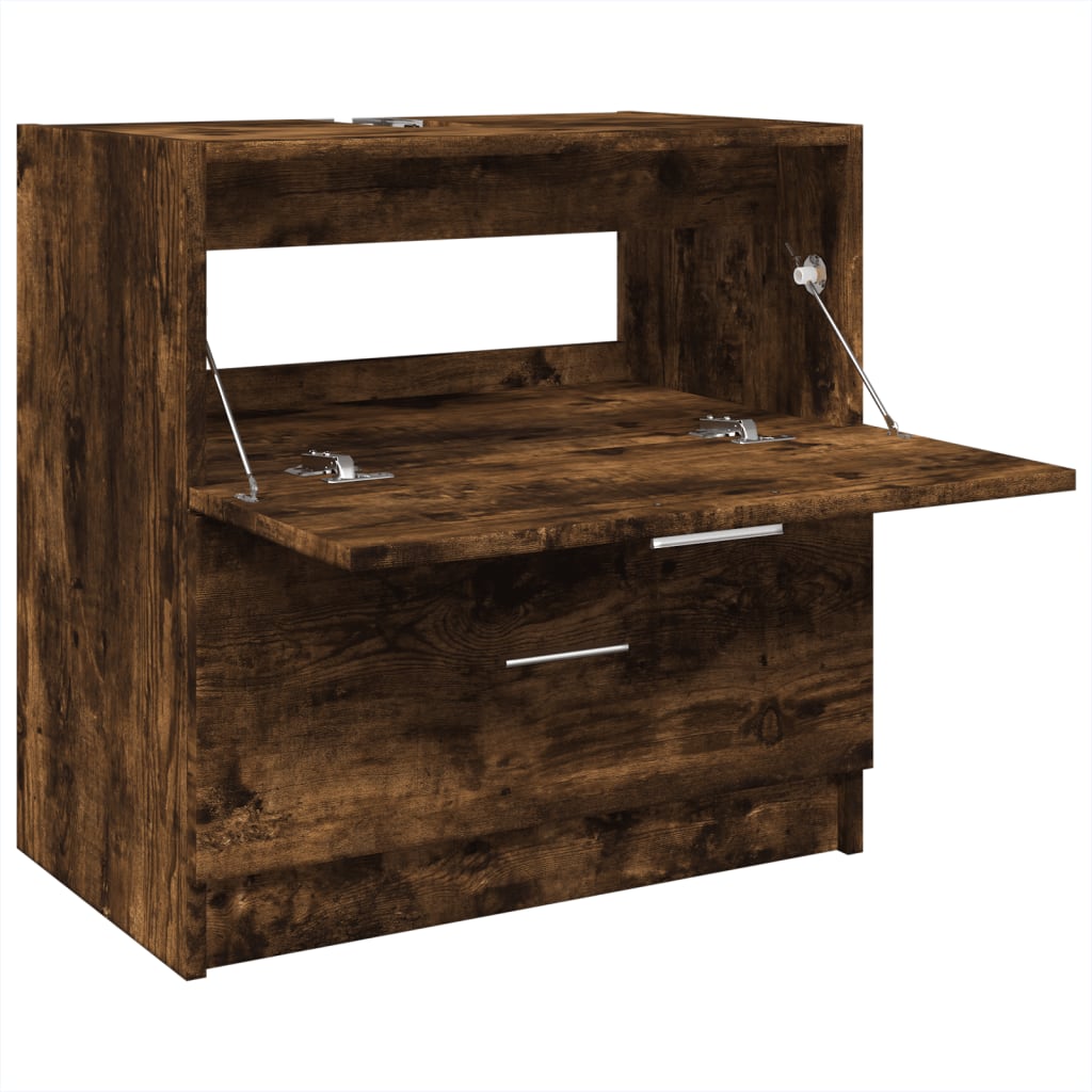 Skříňka Pod Umyvadlo Kouřový Dub 59X37X59 Cm Kompozitní Dřevo