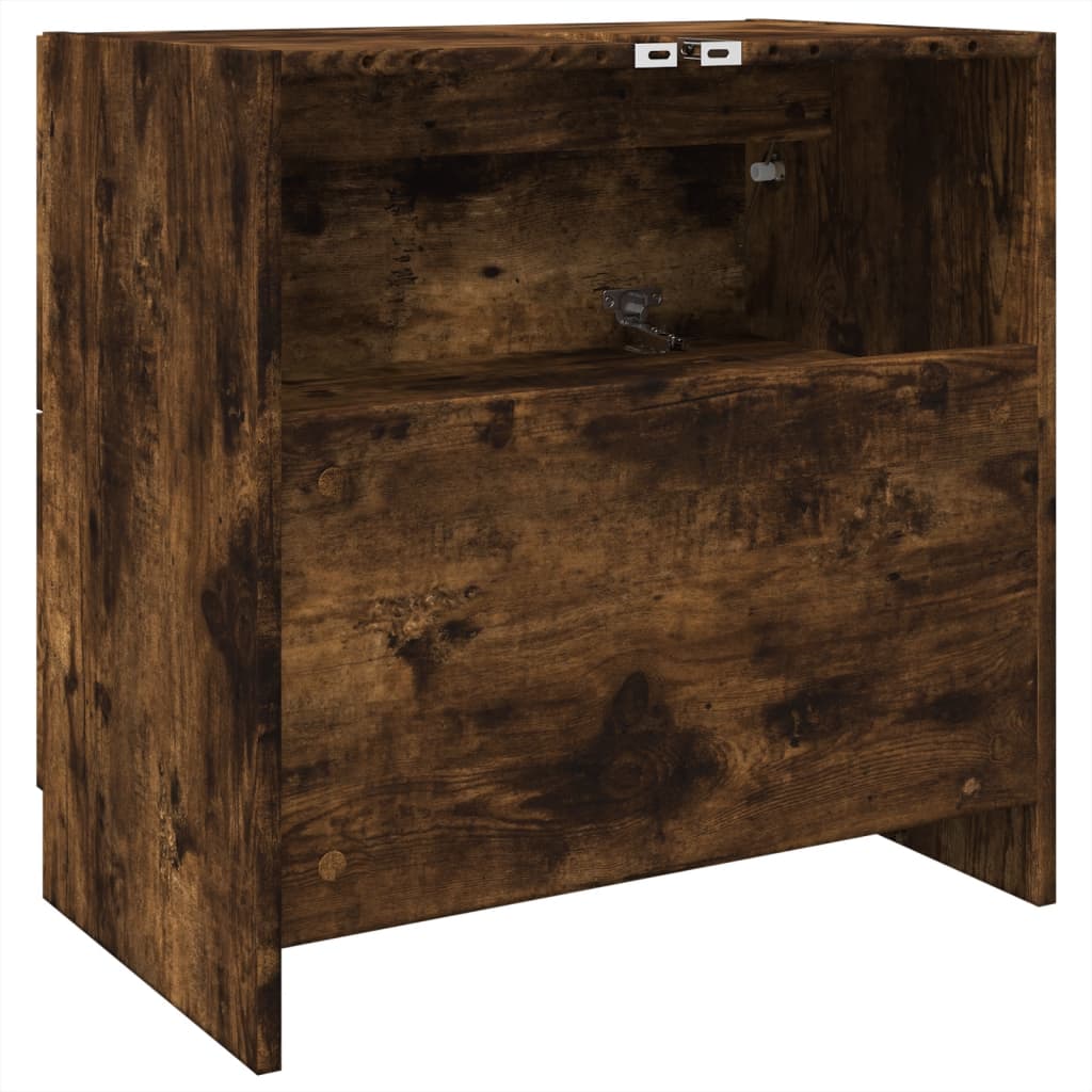 Skříňka Pod Umyvadlo Kouřový Dub 59X37X59 Cm Kompozitní Dřevo