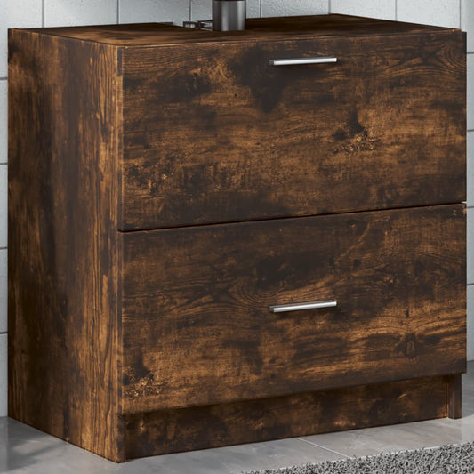 Skříňka Pod Umyvadlo Kouřový Dub 59X37X59 Cm Kompozitní Dřevo