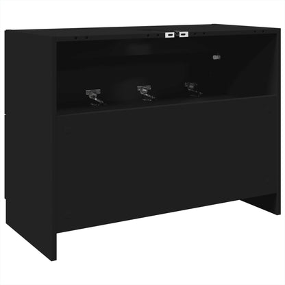 Skříňka Pod Umyvadlo Černá 78 X 37 X 59 Cm Kompozitní Dřevo