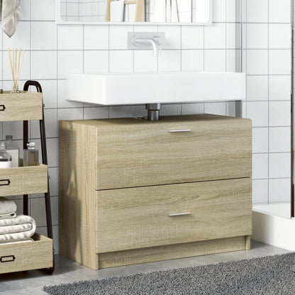 Skříňka Pod Umyvadlo Dub Sonoma 78X37X59 Cm Kompozitní Dřevo