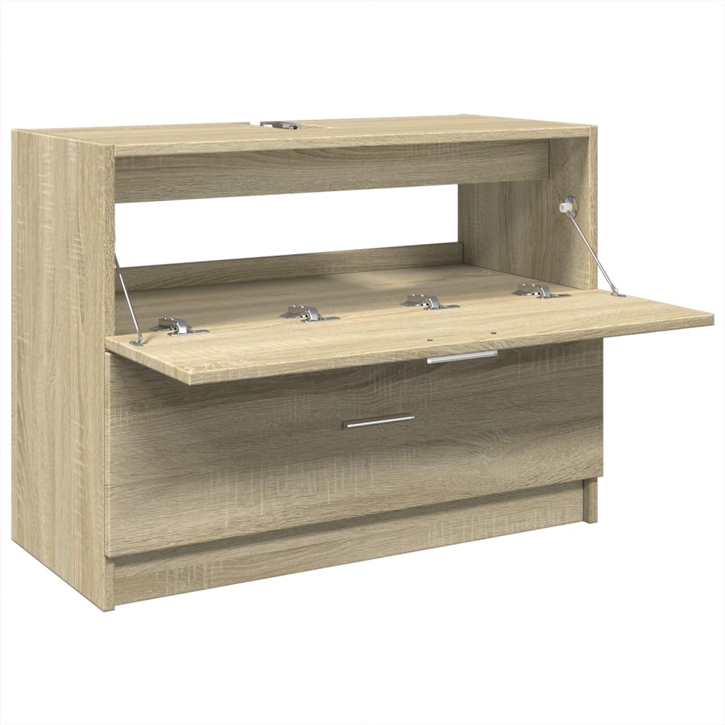 Skříňka Pod Umyvadlo Dub Sonoma 78X37X59 Cm Kompozitní Dřevo