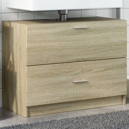 Skříňka Pod Umyvadlo Dub Sonoma 78X37X59 Cm Kompozitní Dřevo