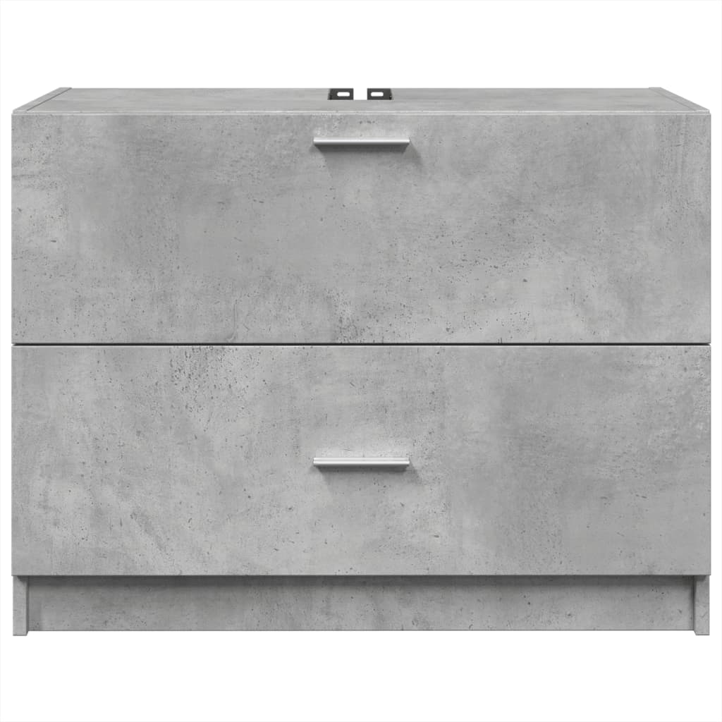 Skříňka Pod Umyvadlo Betonově Šedá 78X37X59 Cm Kompozitní Dřevo